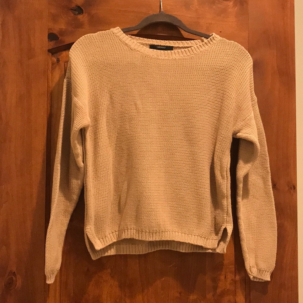 Forever 21 Tan Knit Sweater